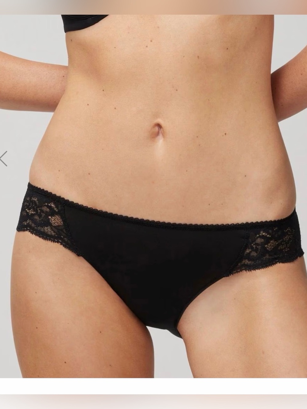 Soma Vanishing Edge Microfiber w Lace Bikini Panties Underwear Set of 3 Size M